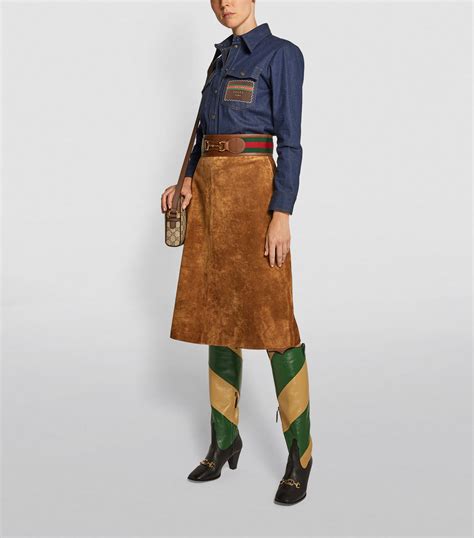 gucci suede skirt|gucci skirt ioffer.